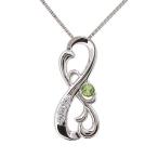 シルバーネックレスペリドットレディ...