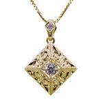 Yahoo! Yahoo!ショッピング(ヤフー ショッピング)ネックレス メンズ 彫り 洋彫り 洋唐草 おしゃれ 誕生石 4月 ダイヤモンド ペンダント 10金 男性 メンズネックレス