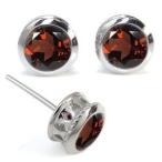 Yahoo! Yahoo!ショッピング(ヤフー ショッピング)ガーネット メンズピアス  K18 大粒 ガーネットメンズピアス クロス