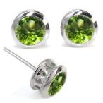 プラチナ 大粒 ペリドット メンズピアス クロス メンズピアス クリスマス ポイント消化