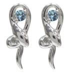 Yahoo! Yahoo!ショッピング(ヤフー ショッピング)ヘビ ピアス へび K18 アクアマリンサンタマリア ピアス