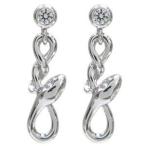 プラチナ ダイヤモンド ピアス  レディース ヘビ 蛇 へび ピアス クリスマス ポイント消化