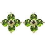 ペリドット 十字架  ピアス クロス ピアス K10