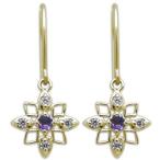 Yahoo! Yahoo!ショッピング(ヤフー ショッピング)アメジスト ピアス 星 フックピアス K18 レディース