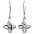 ブルートパーズピアスプラチナ星宇宙...