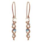 Yahoo! Yahoo!ショッピング(ヤフー ショッピング)ピアス ブルートパーズ フックピアス 唐草 18金 アメリカンフック