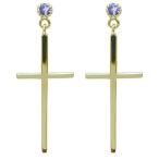 Yahoo! Yahoo!ショッピング(ヤフー ショッピング)タンザナイトピアス クロスピアス 十字架 ピアス レディース K18