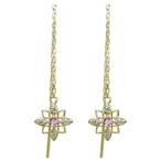 Yahoo! Yahoo!ショッピング(ヤフー ショッピング)ロングピアス 星ピアス スターピアス ピンクトルマリン 18金