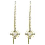 Yahoo! Yahoo!ショッピング(ヤフー ショッピング)ロングピアス 星ピアス スターピアス ロイヤルブルームーンストーン 18金