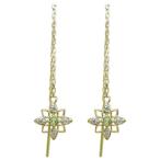 Yahoo! Yahoo!ショッピング(ヤフー ショッピング)ロングピアス 星ピアス スターピアス ペリドット 18金