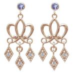 Yahoo! Yahoo!ショッピング(ヤフー ショッピング)シャンデリア タンザナイト ピアス 王冠 クラウンピアス K10