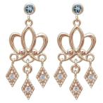 Yahoo! Yahoo!ショッピング(ヤフー ショッピング)シャンデリア アクアマリンサンタマリア ピアス 王冠 クラウンピアス K10