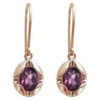 Yahoo! Yahoo!ショッピング(ヤフー ショッピング)ロードライトガーネット オーバル ピアス 一粒 K18 シンプルピアス