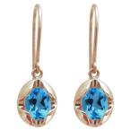 Yahoo! Yahoo!ショッピング(ヤフー ショッピング)ブルートパーズ オーバル ピアス 一粒 K18 シンプルピアス