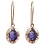 Yahoo! Yahoo!ショッピング(ヤフー ショッピング)アメジスト オーバル ピアス 一粒 K18 シンプルピアス