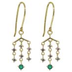 エメラルドピアスフックピアスレディ...