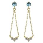 Yahoo! Yahoo!ショッピング(ヤフー ショッピング)ピアス 11月誕生石 トリロジー スタッドピアス レディース 18金 揺れる