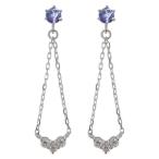 Yahoo! Yahoo!ショッピング(ヤフー ショッピング)スイングピアス タンザナイト スタッドピアス レディース プラチナ クリスマス ポイント消化