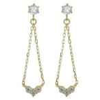 Yahoo! Yahoo!ショッピング(ヤフー ショッピング)ピアス 6月誕生石 トリロジー スタッドピアス レディース 18金 揺れる