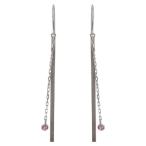 Yahoo! Yahoo!ショッピング(ヤフー ショッピング)ピアス レディース ロングチェーン ピンクトルマリン 10月誕生石 フック プラチナ クリスマス ポイント消化