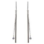 Yahoo! Yahoo!ショッピング(ヤフー ショッピング)ピアス レディース ロングチェーン タンザナイト 12月誕生石 フック プラチナ クリスマス ポイント消化