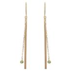 ペリドットピアスレディースロングチ...