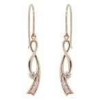 Yahoo! Yahoo!ショッピング(ヤフー ショッピング)揺れる ダイヤモンド ピアス 4月誕生石 レディース 10k フックピアス インフィニティ 両耳用