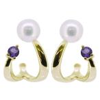 Yahoo! Yahoo!ショッピング(ヤフー ショッピング)イヤーカフ パール ピアス 18k 真珠 淡水パール スタッドピアス アメジスト レディース 上品