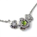 ペリドットブレスレット一粒プラチナ...