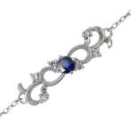 Yahoo! Yahoo!ショッピング(ヤフー ショッピング)プラチナ サファイア アンクレット 唐草 アラベスク 一粒 クリスマス ポイント消化