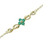 エメラルドフラワーブレスレット唐草...