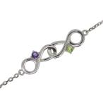 Yahoo! Yahoo!ショッピング(ヤフー ショッピング)インフィニティ 無限モチーフ アンクレット アメジスト プラチナ ブレスレット