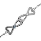 Yahoo! Yahoo!ショッピング(ヤフー ショッピング)レディース ブレスレット プラチナ アクアマリンサンタマリア 3月誕生石 ハート 大人 可愛い