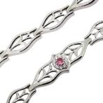 ブレスレット メンズ プラチナ ピンクトルマリン 誕生石 10月 男性用 メンズブレスレット