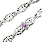 ブレスレット メンズ プラチナ アメジスト 誕生石 2月 男性用 メンズブレスレット