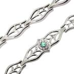 ブレスレット メンズ プラチナ エメラルド 誕生石 5月 男性用 メンズブレスレット