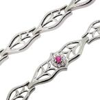 ブレスレット メンズ プラチナ ルビー 誕生石 7月 男性用 メンズブレスレット