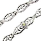 ブレスレット メンズ プラチナ ペリドット 誕生石 8月 男性用 メンズブレスレット