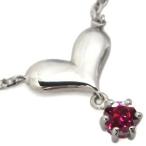 Yahoo! Yahoo!ショッピング(ヤフー ショッピング)ルビー 一粒 ハート ネックレス 18金 ペンダント