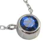 Yahoo! Yahoo!ショッピング(ヤフー ショッピング)K10 サファイアネックレス 一粒 シンプル サファイヤ ペンダント