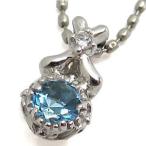 ブルートパーズネックレスアンティー...