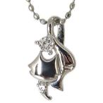 ダイヤモンドネックレスK10一粒ペ...