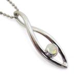 18金シンプルネックレスオパール一粒