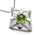 プラチナペリドットペンダントメンズ...