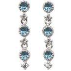 Yahoo! Yahoo!ショッピング(ヤフー ショッピング)メンズピアス k18 アンティーク トリロジーメンズピアス ブルートパーズ