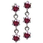 Yahoo! Yahoo!ショッピング(ヤフー ショッピング)ルビー ピアス シンプル k10 トリロジーピアス