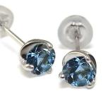 Yahoo! Yahoo!ショッピング(ヤフー ショッピング)ピアス アクアマリン サンタマリア 一粒 18金 ピアス