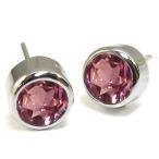 ピンクトルマリンピアス一粒ピンクト...