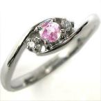 ピンクサファイアエンゲージリングK...
