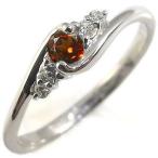 リングガーネット指輪一粒シンプルK10